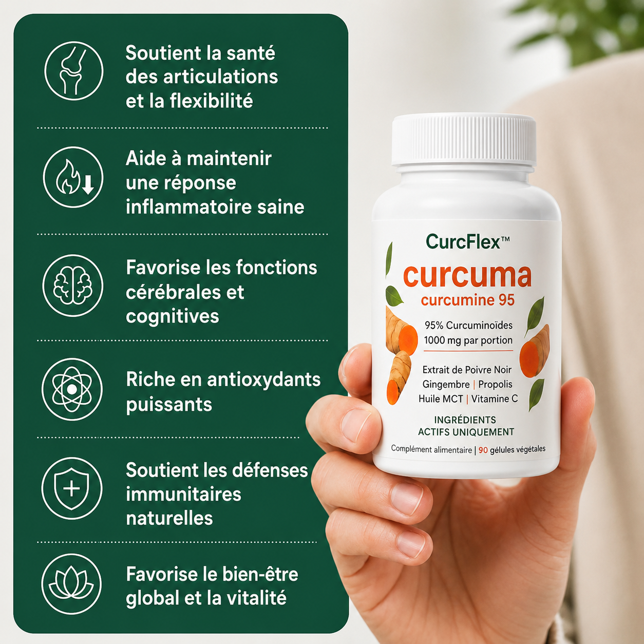 Capsules curcumine pour confort articulaire — vue 2
